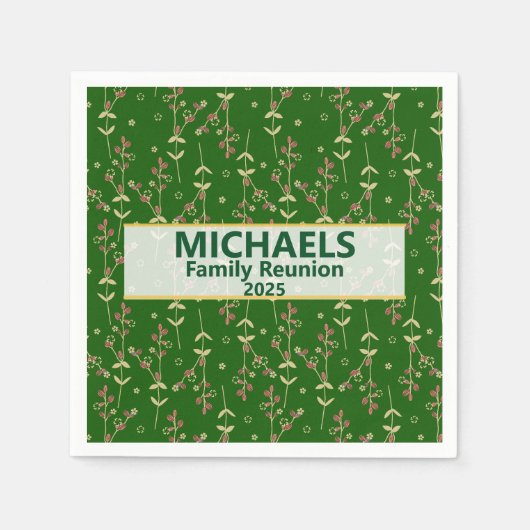 Gepersonaliseerde gezinshereniging Napkins Servet (Voorkant)