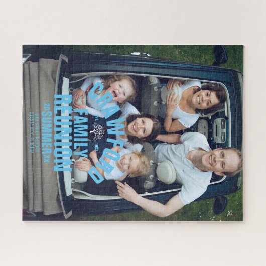 Gepersonaliseerde gezinshereniging Puzzle Legpuzzel (Horizontaal)