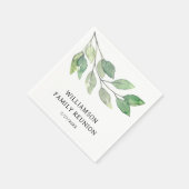 Gepersonaliseerde gezinshereniging servet (Hoek)