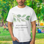 Gepersonaliseerde gezinshereniging t-shirt<br><div class="desc">Dit stijlvolle familie reünie T-shirt is ingericht met waterverf groen. Gemakkelijk aan te passen. Verwijder gewoon de datum als je het T-shirt vele jaren wilt gebruiken. Gebruik het ontwerpgereedschap om de tekstgrootte, -stijl of -kleur te wijzigen. Omdat we ons kunstwerk creëer, zult u dit exacte afbeelding van andere ontwerpers niet...</div>