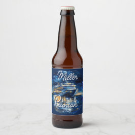 Gepersonaliseerde gezinshereniging voor cruisesche bier etiket