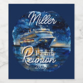 Gepersonaliseerde gezinshereniging voor cruisesche wijn etiket (Enkel label)