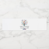 Gepersonaliseerde gezinsherenigingsstructuur waterfles etiket (Enkel label)