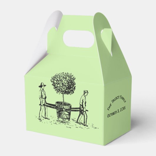 Gepersonaliseerde gezinsreünie gunstbox Save Tree  Bedankdoosjes (Achterkant)