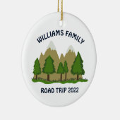 Gepersonaliseerde gezinsroadtrip keramisch ornament (Rechts)