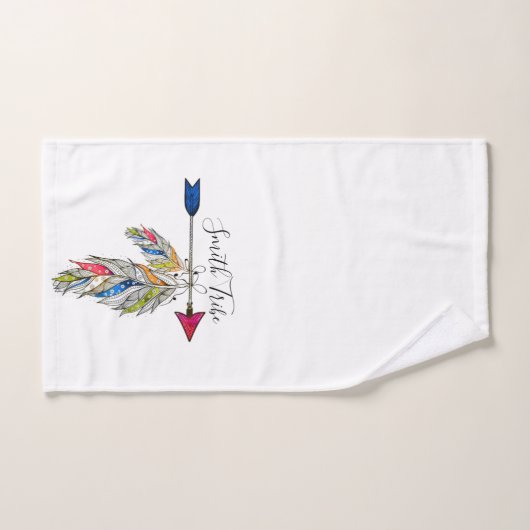 Gepersonaliseerde gezinstalletje bad handdoek (Handdoek)