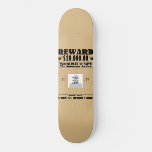 Gepersonaliseerde Gezochte Dode of Alive Skateboar Persoonlijk Skateboard (Voorkant)