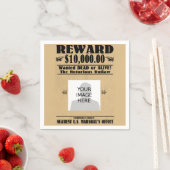 Gepersonaliseerde Gezochte Dood of Alive Napkins Servet (Insitu)