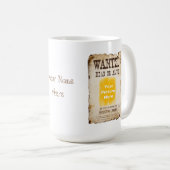 Gepersonaliseerde Gezochte Poster Mok (Voorkant rechts)