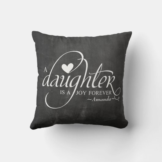 Gepersonaliseerde gezoete cadeaus voor Dochter Kussen (Achterkant)