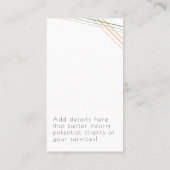 Gepersonaliseerde gezondheid en wellness Visitekaa Visitekaartje (Achterkant)