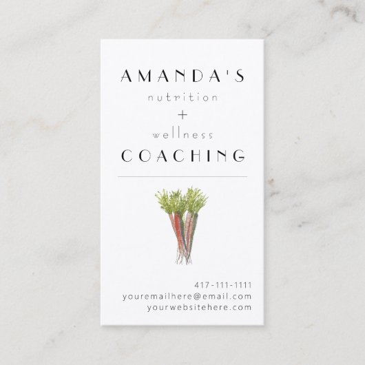 Gepersonaliseerde gezondheid en wellness Visitekaa Visitekaartje (Voorkant)