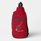Gepersonaliseerde gezondheid Kaart Stethoscoop Roo Sling Bag (Voorkant)