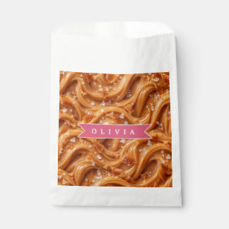 Gepersonaliseerde gezouten karamel toffee wervel z bedankzakje