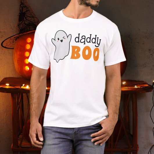 Gepersonaliseerde Ghost Daddy Boo Familie Hallowee T-shirt