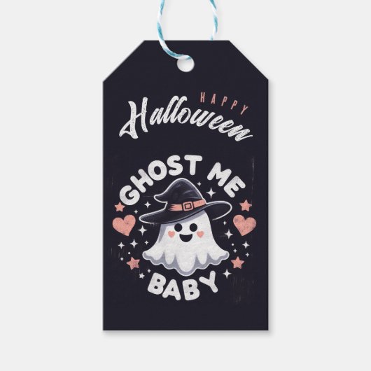 Gepersonaliseerde Ghost me Baby cadeau label Cadeaulabel (Voorkant)