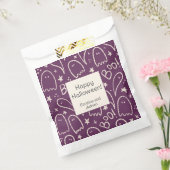 Gepersonaliseerde Ghosts Spooky Halloween gunsttas Bedankzakje (Gezegeld)