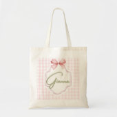Gepersonaliseerde Gianna Baby Girl Nursery Bow & G Tote Bag (Voorkant)