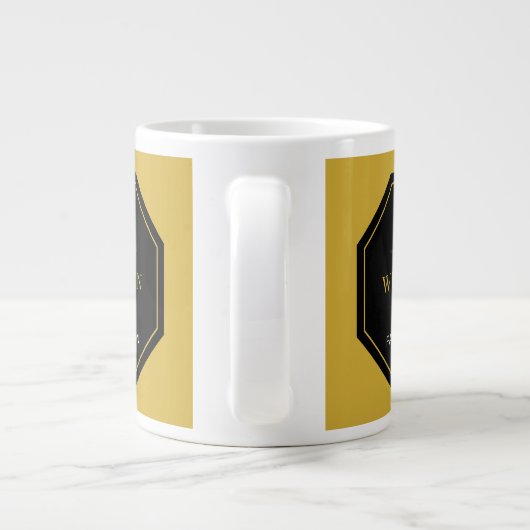 Gepersonaliseerde Giant Coffee-Mok voor gezinshere Grote Koffiekop (Achterkant)