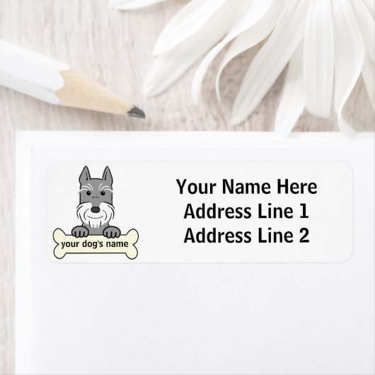 Gepersonaliseerde Giant Schnauzer Etiket (Insitu)