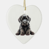 Gepersonaliseerde Giant Schnauzer Puppy Keramisch Ornament (Rechts)