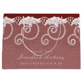 Gepersonaliseerde Gift Bag Bourgondië Rood Konings Large Cadeautasje (Voorkant)