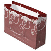 Gepersonaliseerde Gift Bag Bourgondië Rood Konings Large Cadeautasje (Voorkant Gekanteld)