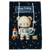 Gepersonaliseerde Gift Bag voor Space Beer Verjaar Medium Cadeauzakje (Achterkant)