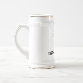 Gepersonaliseerde Gift Detroit Skyline Schets Bierpul (Links)