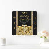 Gepersonaliseerde, Gift Ideeën voor 50th Birthday  Vierkante Klok (Huis)