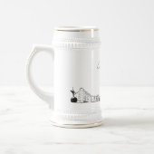 Gepersonaliseerde Gift Jacksonville Skyline Schets Bierpul (Links)