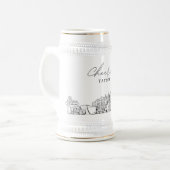 Gepersonaliseerde Gift Las Vegas Skyline Beer Stei Bierpul (Voorkant links)