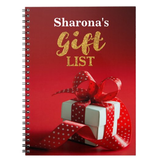 Gepersonaliseerde Gift List Book Notitieboek (Voorkant)