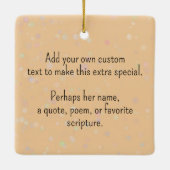 Gepersonaliseerde Gift Loves Tuinieren Natuur Meis Keramisch Ornament (Achterkant)