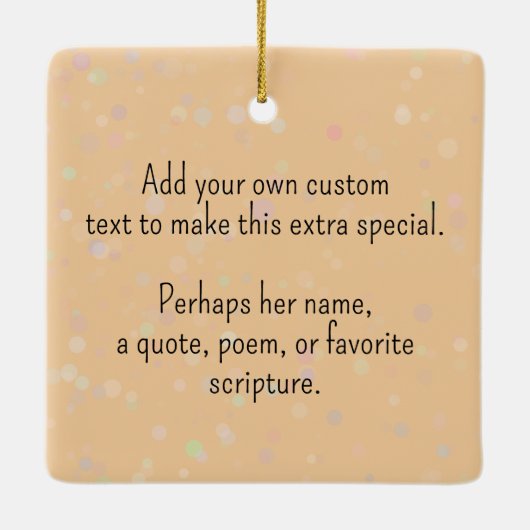 Gepersonaliseerde Gift Loves Tuinieren Natuur Meis Keramisch Ornament (Achterkant)