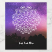 Gepersonaliseerde Gift Mandala Wijn Etiket (Enkel label)