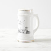 Gepersonaliseerde Gift Mesa Arizona sketch sketch Bierpul (Voorkant rechts)