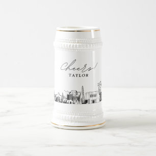 Gepersonaliseerde Gift Mesa Arizona sketch sketch Bierpul