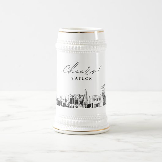 Gepersonaliseerde Gift Mesa Arizona sketch sketch Bierpul (Center)