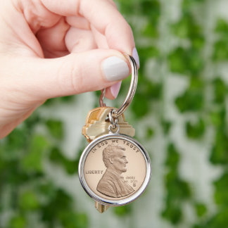 Gepersonaliseerde Gift Penny Coin Sleutelhanger