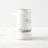 Gepersonaliseerde Gift Pittsburgh Skyline Beer Ste Bierpul (Voorkant links)