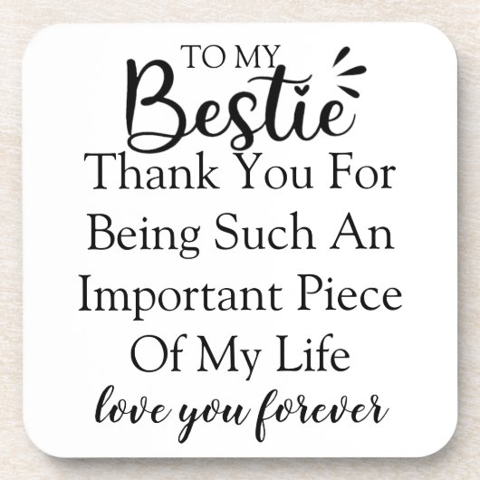 Gepersonaliseerde Gift Quote voor Vrouwen Beste Vr Bier Onderzetter (Voorkant)