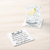 Gepersonaliseerde Gift Quote voor Vrouwen Beste Vr Kartonnen Onderzetters (Insitu)