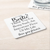 Gepersonaliseerde Gift Quote voor Vrouwen Beste Vr Kartonnen Onderzetters (Schuin)