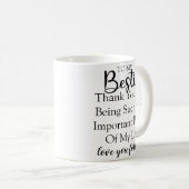 Gepersonaliseerde Gift Quote voor Vrouwen Beste Vr Koffiemok (Voorkant rechts)