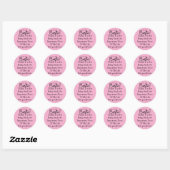 Gepersonaliseerde Gift Quote voor Vrouwen Beste Vr Ronde Sticker (Vel)