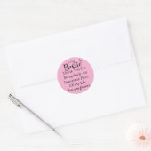 Gepersonaliseerde Gift Quote voor Vrouwen Beste Vr Ronde Sticker (Envelop)