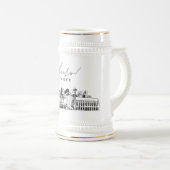 Gepersonaliseerde Gift Seattle Skyline Beer Stein Bierpul (Voorkant rechts)
