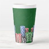 Gepersonaliseerde Gift voor Poker Spelers Latte Mok (Voorkant)
