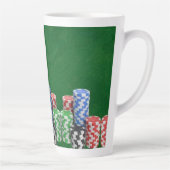 Gepersonaliseerde Gift voor Poker Spelers Latte Mok (Rechts)
